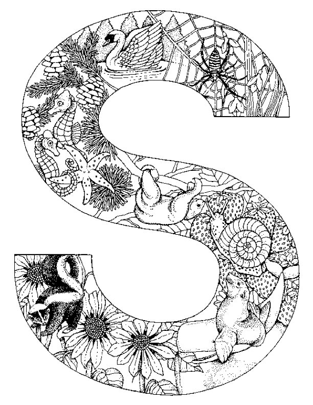 Kids-n-fun.com | 26 coloring pages of Alphabet animals